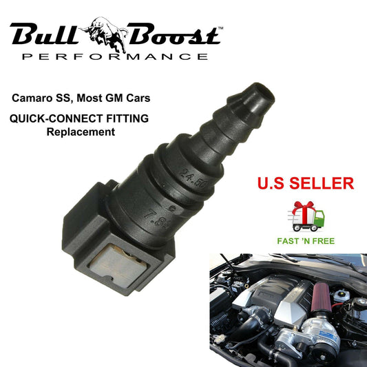 Bull Boost Performance LS LS1 SS Fuel Rail Quick Connect Fitting - Line Adapter 3/8” iD to 3/8" Tube