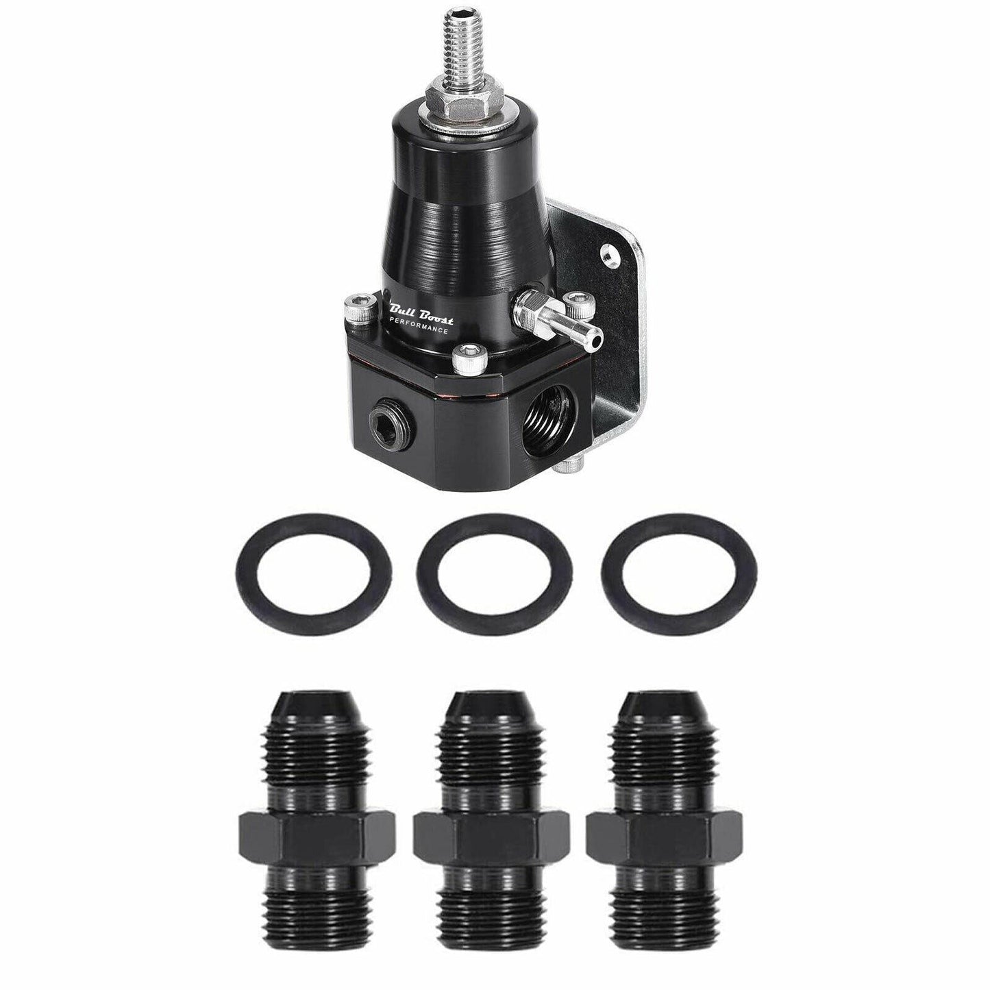 Universal Car Fuel Pressure Regulator + Gauge +AN6 Fittings 30-70 PSI Adjustable