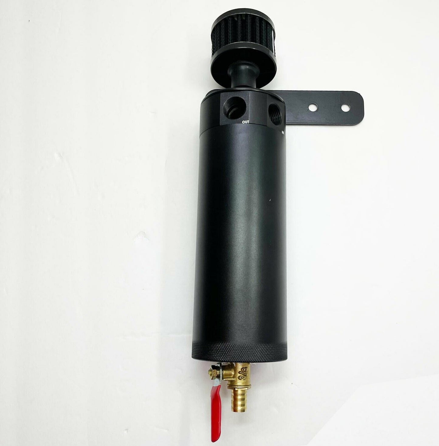 Universal Large 7.5 oz Oil Catch Can Reservoir Tank with Mount Bracket