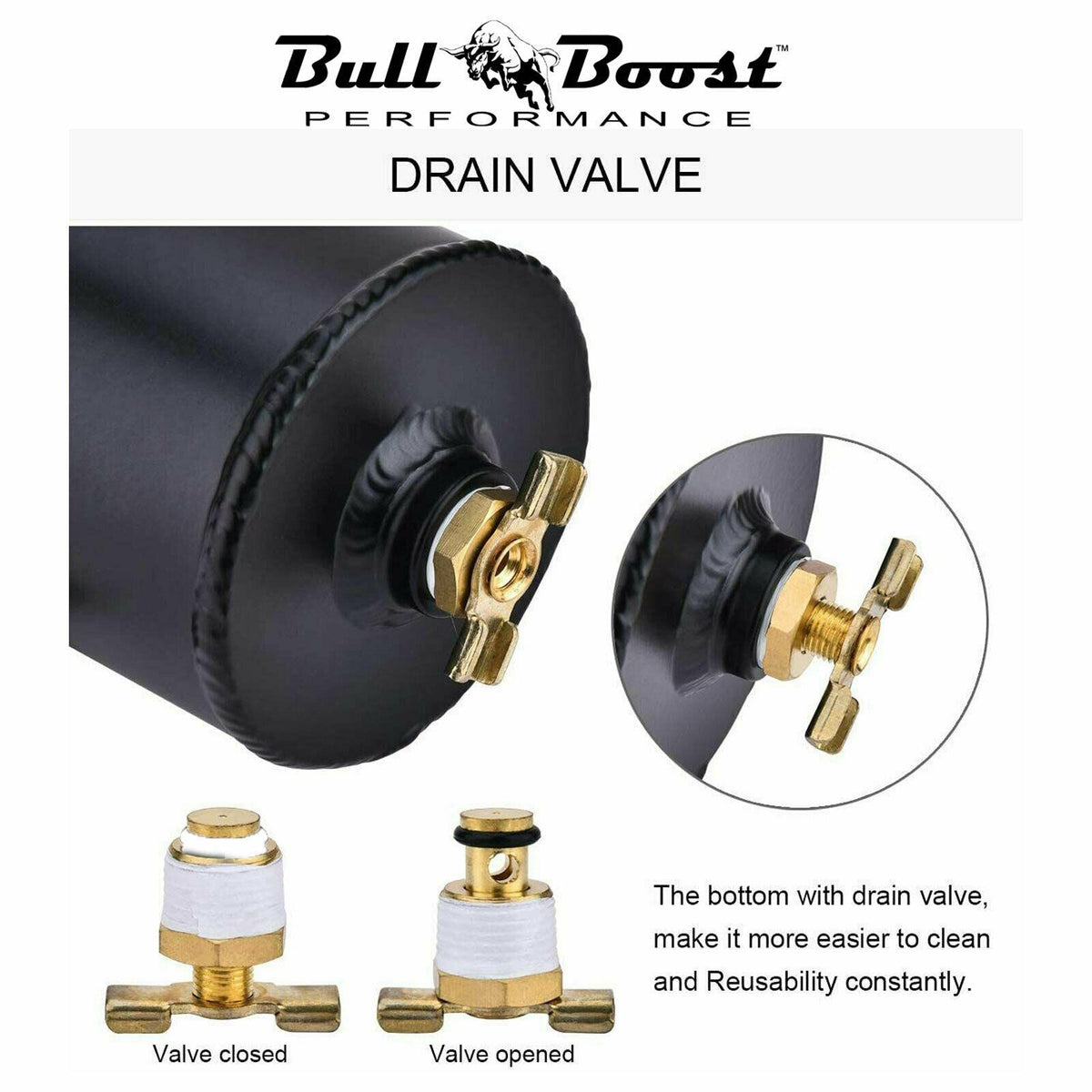 Bull Boost Performance Pro Series Baffled 0.75L 10AN Oil Catch Can Hose Kit and Fittings...
