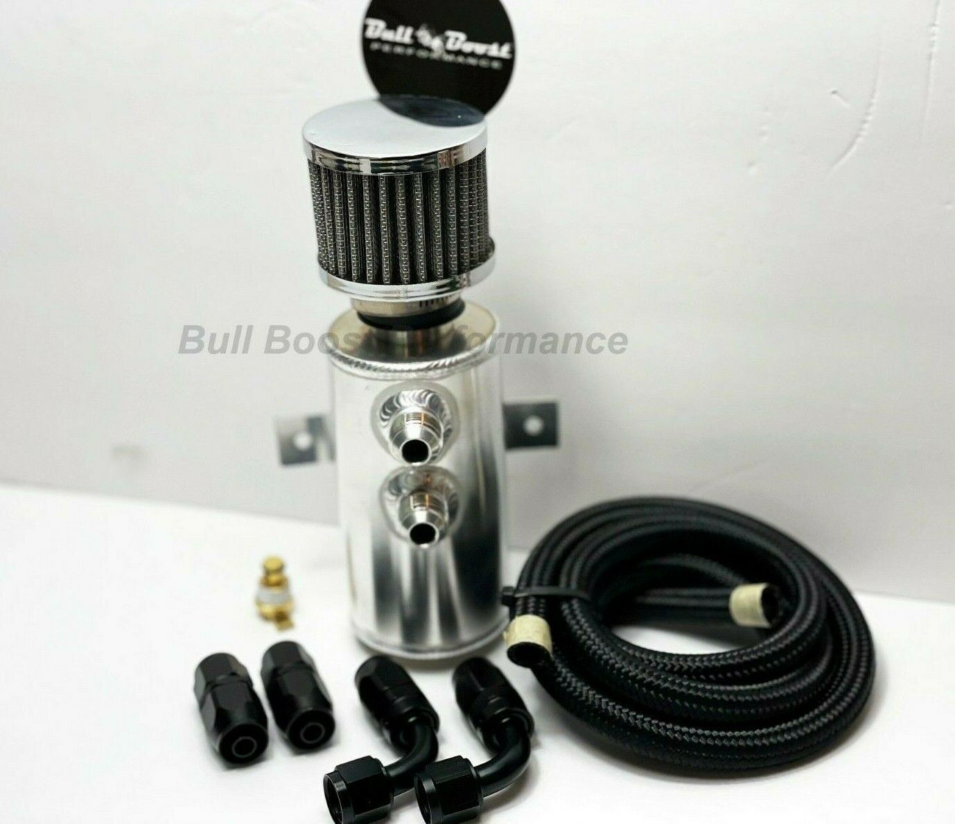 Quick Vent Oil Catch Can Hoses & Fittings Kit K Series K20 K24 10AN Black