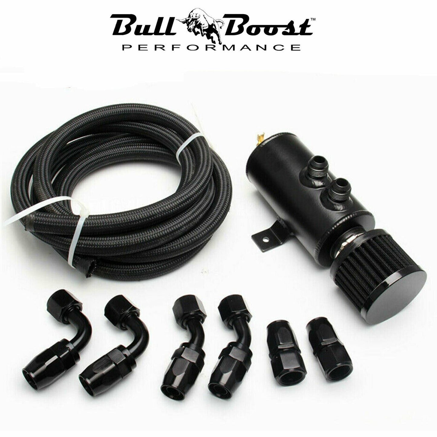 Pro Series Universal Oil Catch Can  2 Port -10AN Breather 750mL Baffle Tank