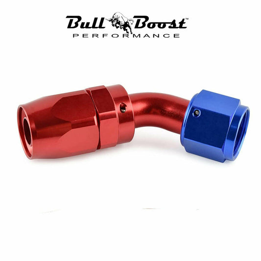Bull Boost Performance 10 AN 90 Degree Billet Swivel Seal Braided Steel Hose End Fitting...