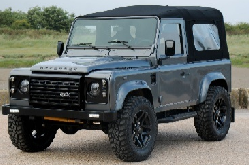 STM Diecast Solido 2016 Land Rover Defender 90 SWB w/ Rear Cover Matte Silver 1:18