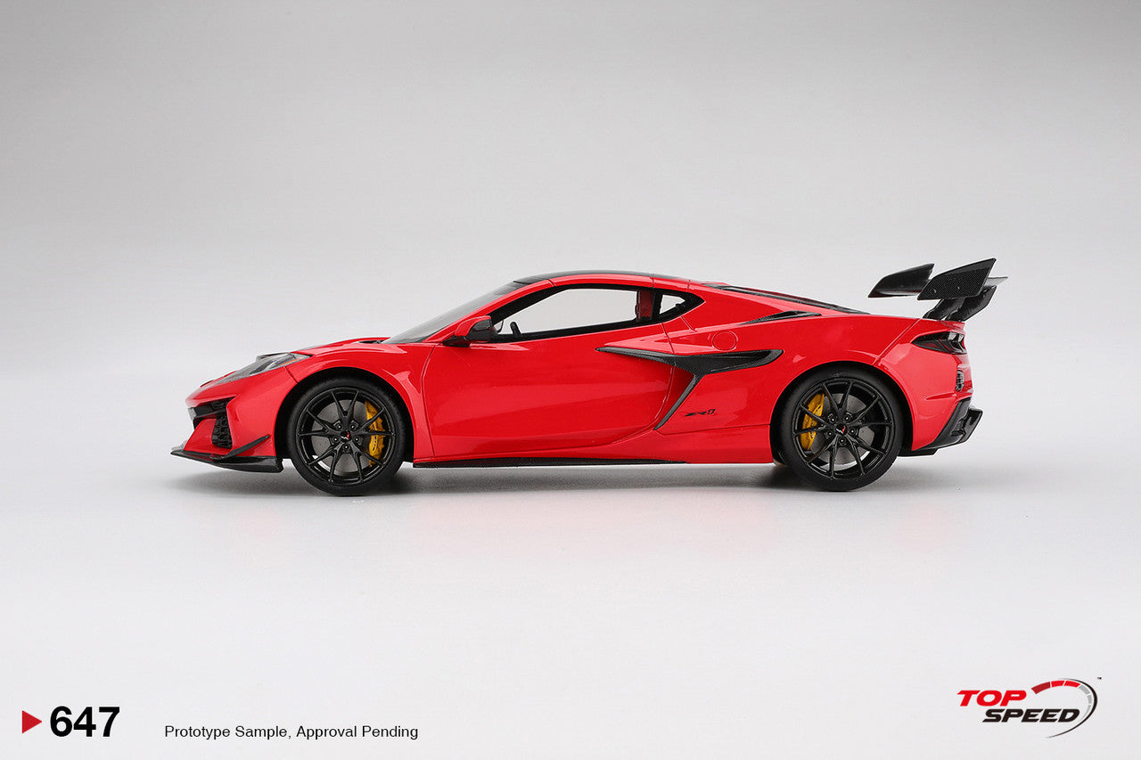 Topspeed 2025 Chevrolet Corvette ZR1 Torch Red 1:18