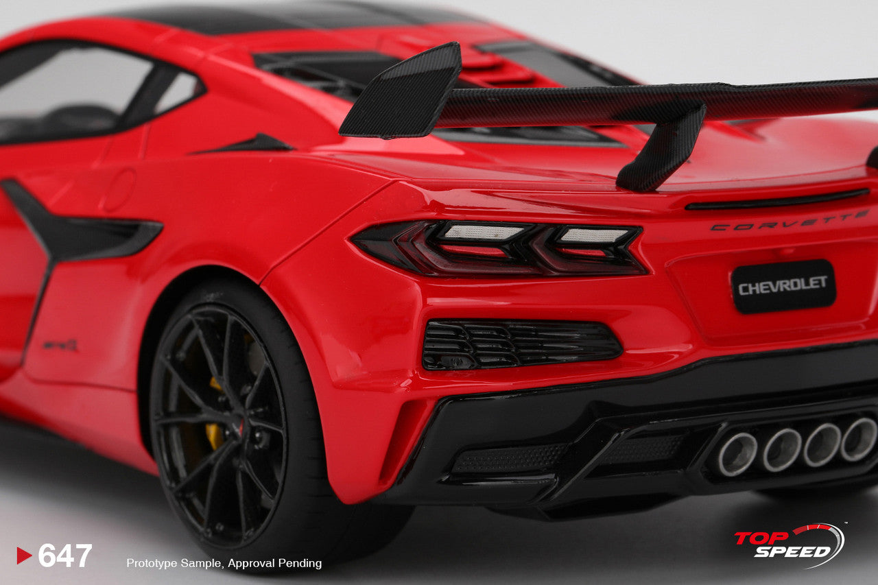 Topspeed 2025 Chevrolet Corvette ZR1 Torch Red 1:18