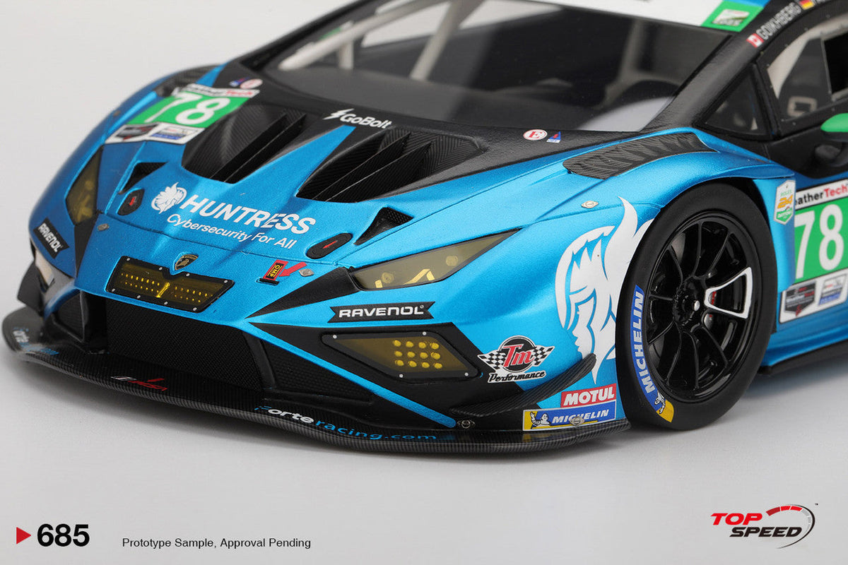 STM Diecast Topspeed Lamborghini Huracan GT3 EVO2 #78 Forte Racing IMSA 2025 Daytona 24hrs Blue...