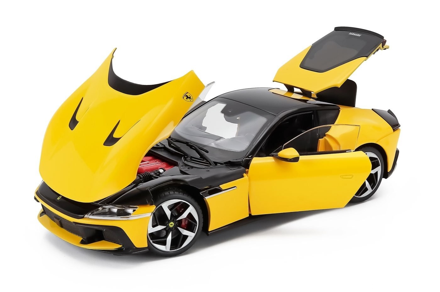 Polistil 2024 Ferrari 12Cilindri Giallo Modena (Yellow) High Fidelity WITH DISPLAY 1:18