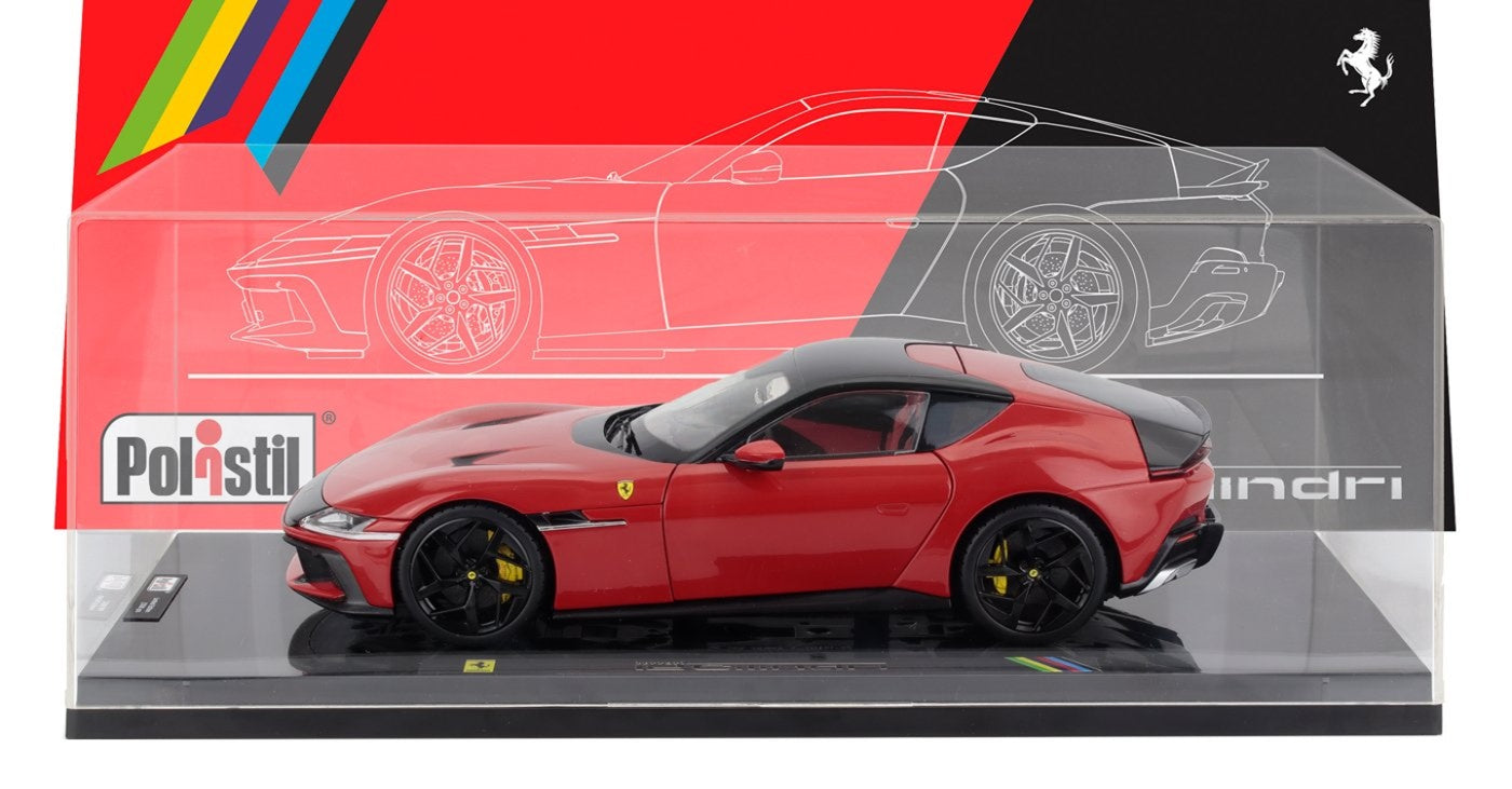Polistil 2024 Ferrari 12Cilindri Rosso Corsa (Ferrari Red) High Fidelity WITH DISPLAY 1:18