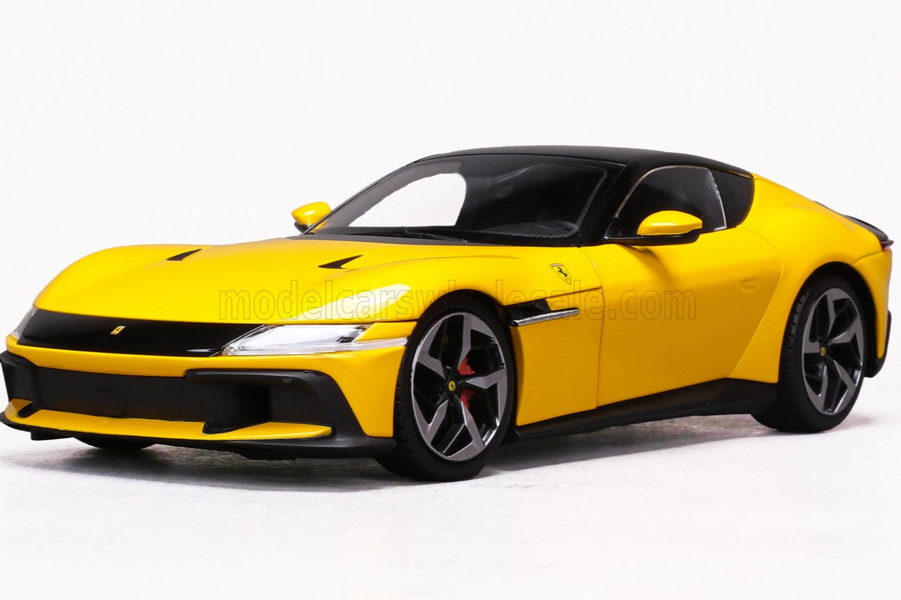 Polistil 2024 Ferrari 12Cilindri Giallo Modena (Yellow) High Fidelity WITH DISPLAY 1:18