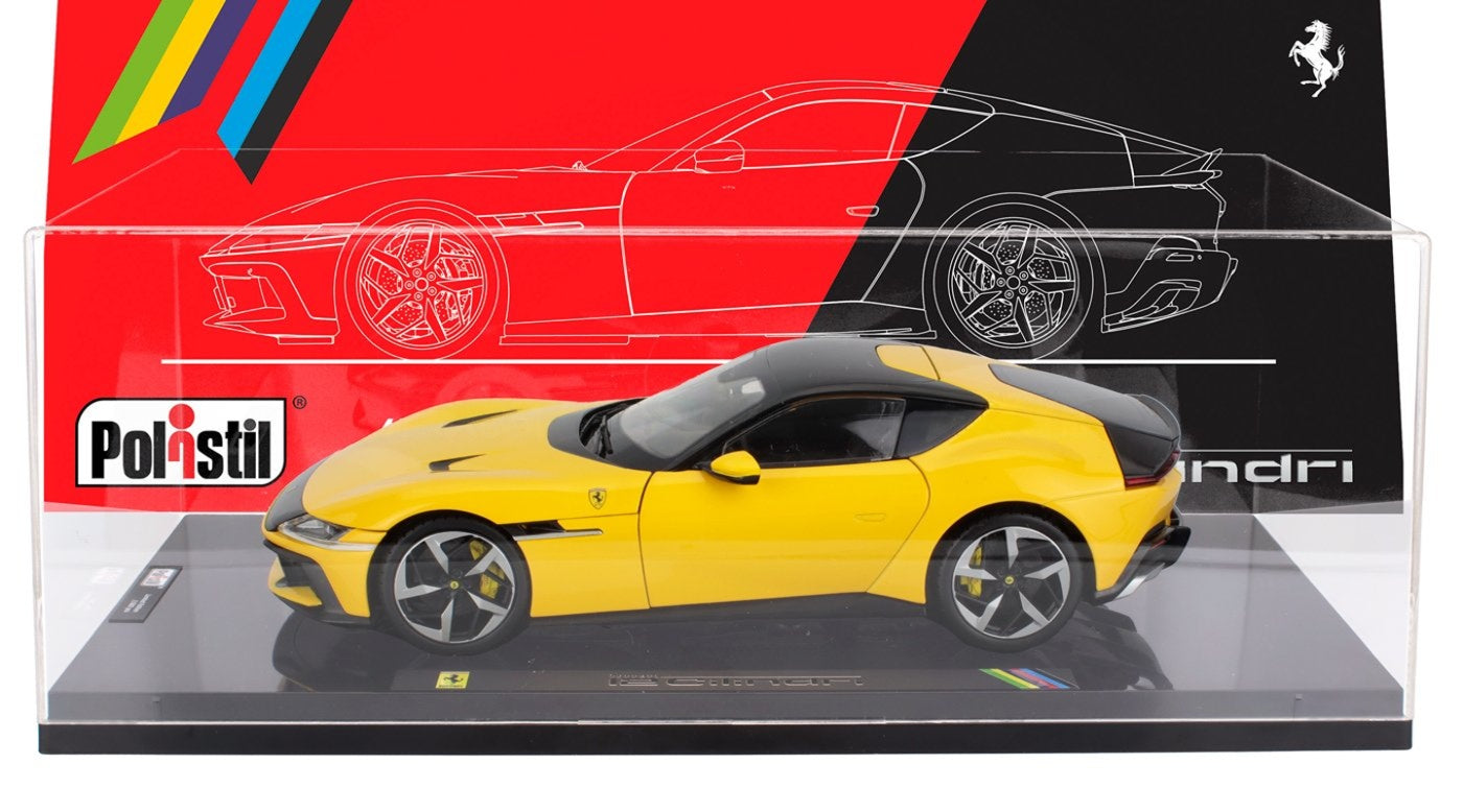 Polistil 2024 Ferrari 12Cilindri Giallo Modena (Yellow) High Fidelity WITH DISPLAY 1:18