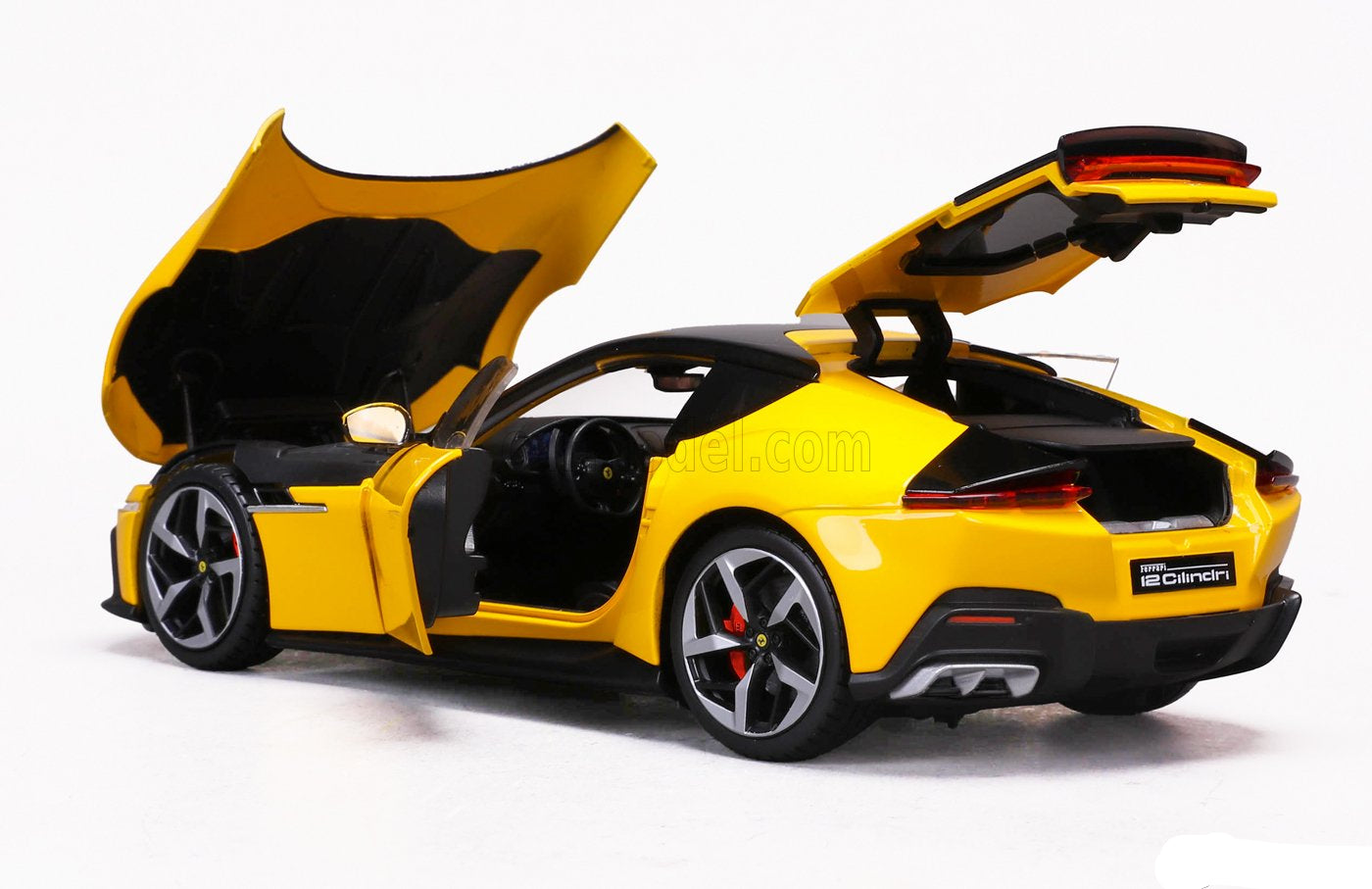 Polistil 2024 Ferrari 12Cilindri Giallo Modena (Yellow) High Fidelity WITH DISPLAY 1:18