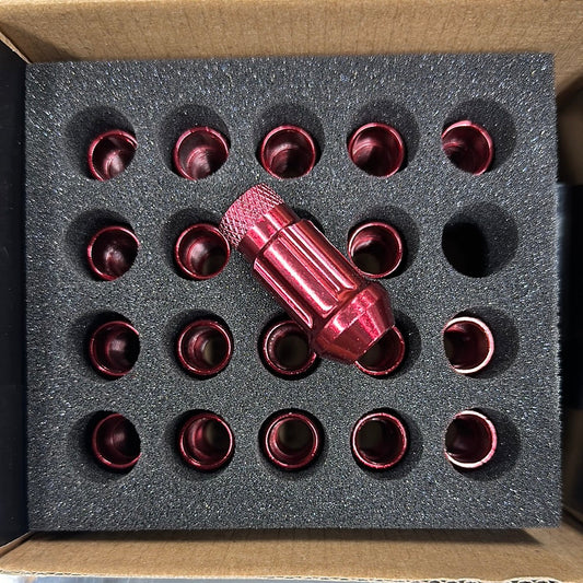 Speedzone Performance LLC NNR type D lug nuts 12x1.5 red       NNR-LN-RDS1213RD