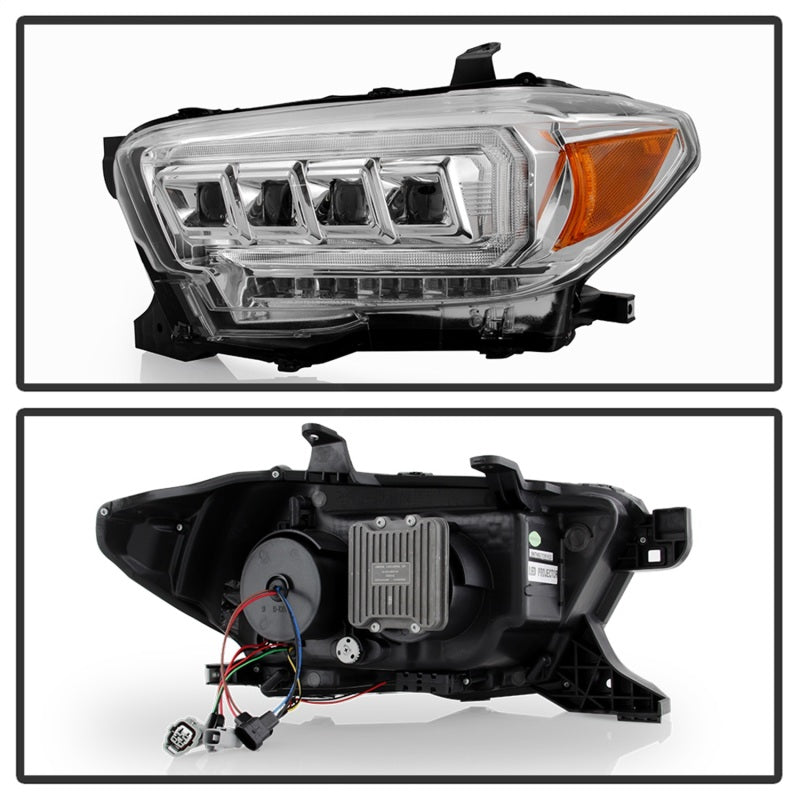 FR SPORT Spyder 16-20 Toyota Tacoma LED Model Only High-Power LED Headlights - Chrome...