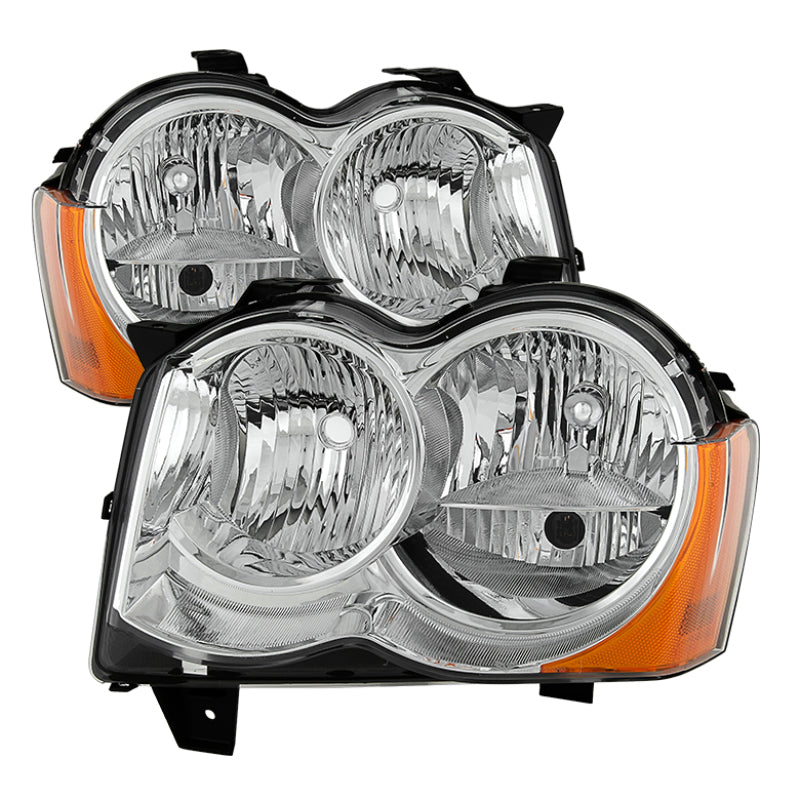 FR SPORT SPYDER Xtune Jeep Grand Cherokee 08-10 Halogen Model OnlyOEM Style Headlights Chrome...