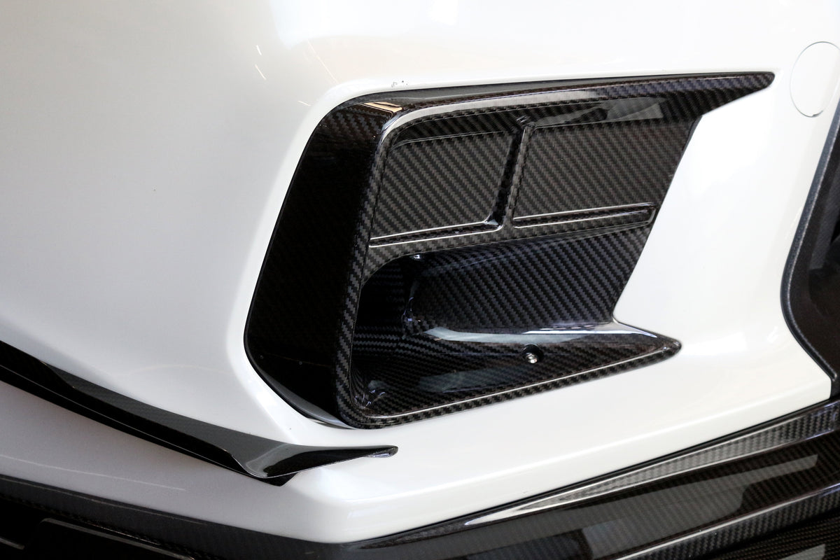 Carbon Fiber Front Bumper Canards (Bottom)- 2018-2021 Subaru WRX STI