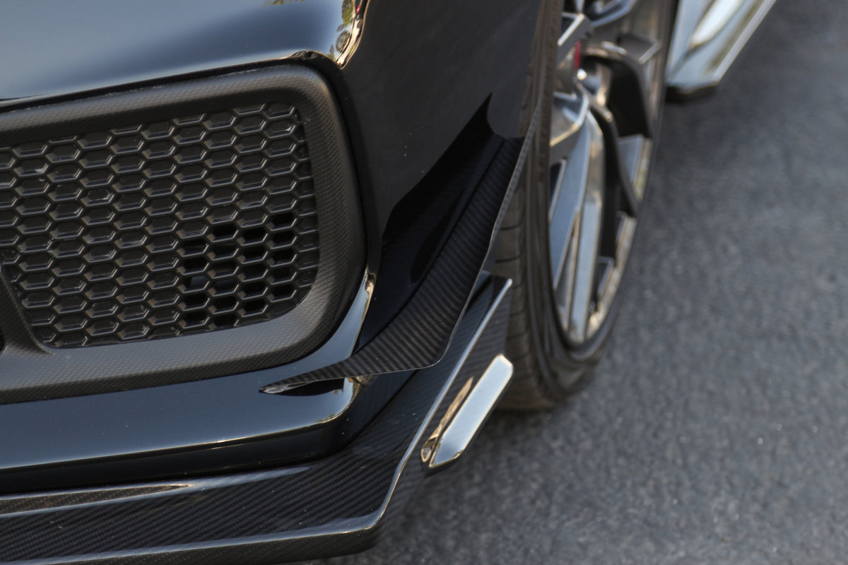 Carbon Fiber Front Bumper Canards (Bottom)- 2018-2021 Subaru WRX STI