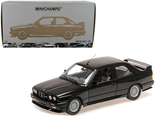 Rapid Vehicles 1987 BMW M3 Street Black Metallic 1/18 Diecast Model Car by Minichamps  free...