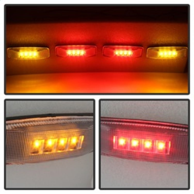 FR SPORT SPYDER Xtune Dodge Ram 94-02 Dually 2 Red LED+2 Amber LED Fender Lights 4pcs Clear...