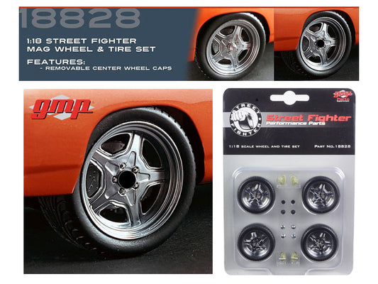 Rapid Vehicles Street Fighter Mag Wheel and Tire Set of 4 pieces from "1970 Plymouth RoadRunner...
