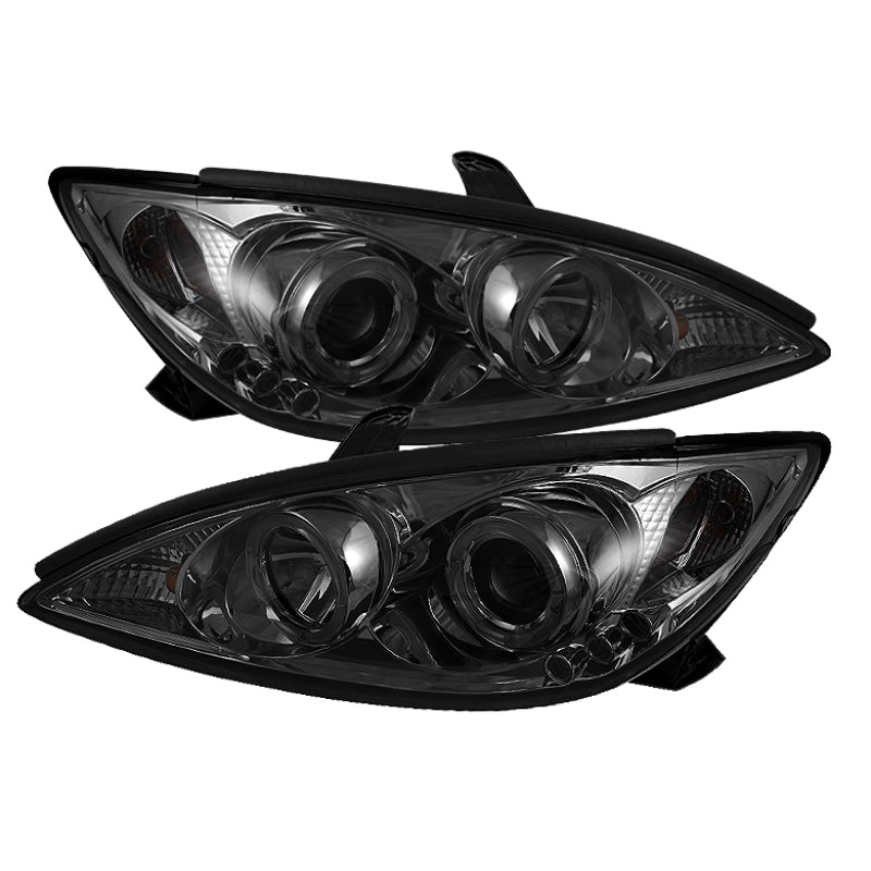 FR SPORT Spyder Toyota Camry 02-06 Projector Headlights LED Halo LED Smoke High H1 Low H1...