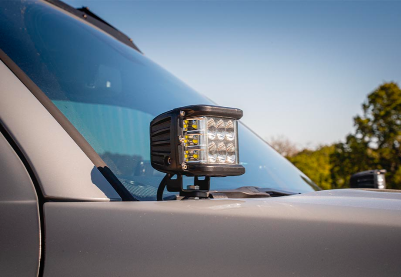 Cali Raised LED Cali Raised 10-24 Toyota 4Runner Low Profile Led Ditch Light Brackets Kit - Brackets W/ 3X2 18W Led CR2494
