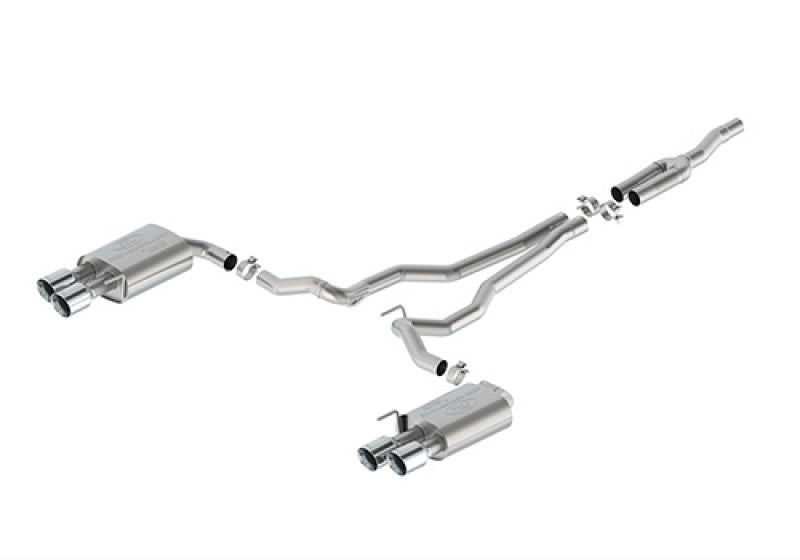 Ford Racing 2024 Mustang 2.3L Sport Non-Active Cat-Back Exhaust w/GT Valance - Chrome M-5200-M2SCV