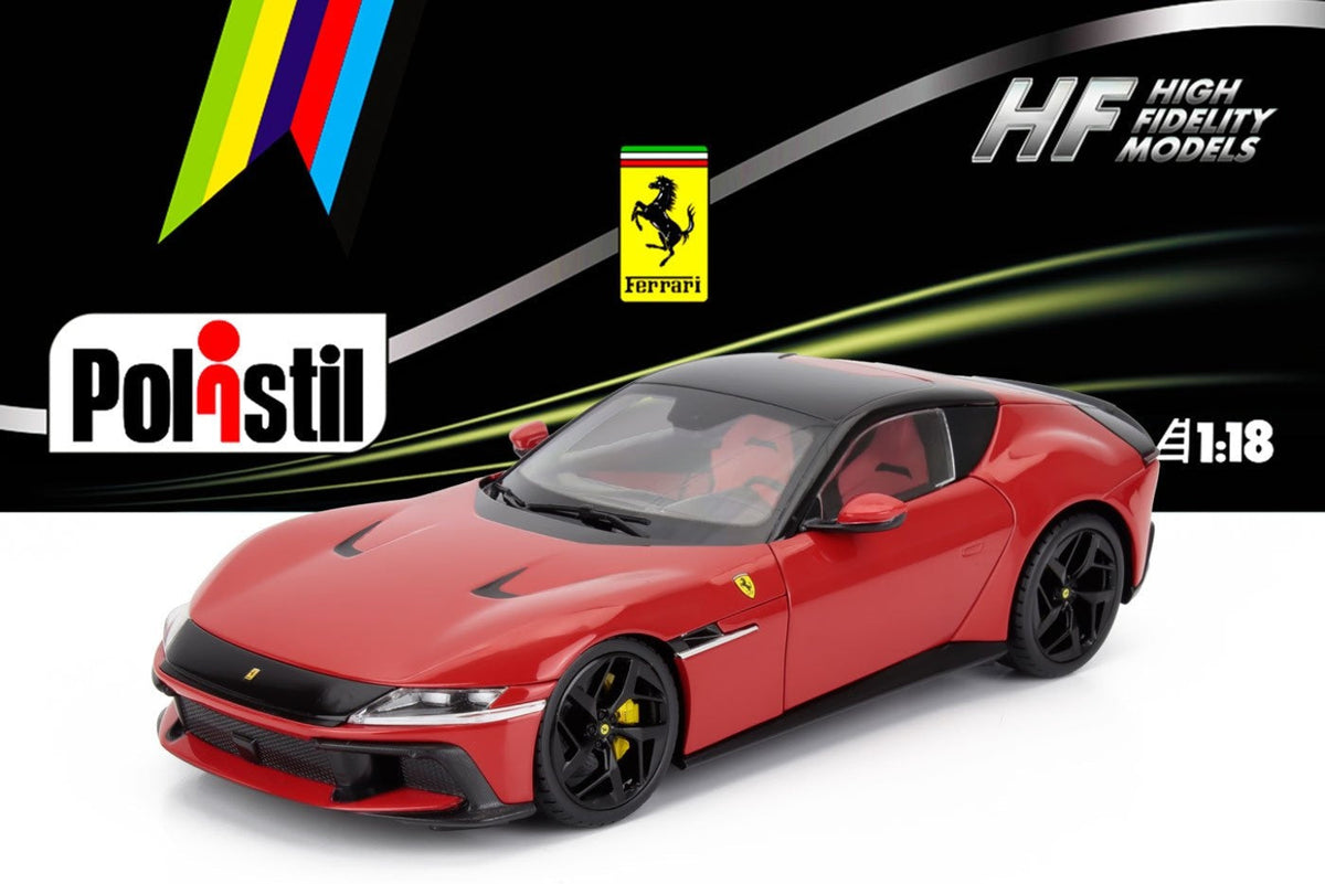 STM Diecast Polistil 2024 Ferrari 12Cilindri Rosso Corsa (Ferrari Red) High Fidelity 1:18