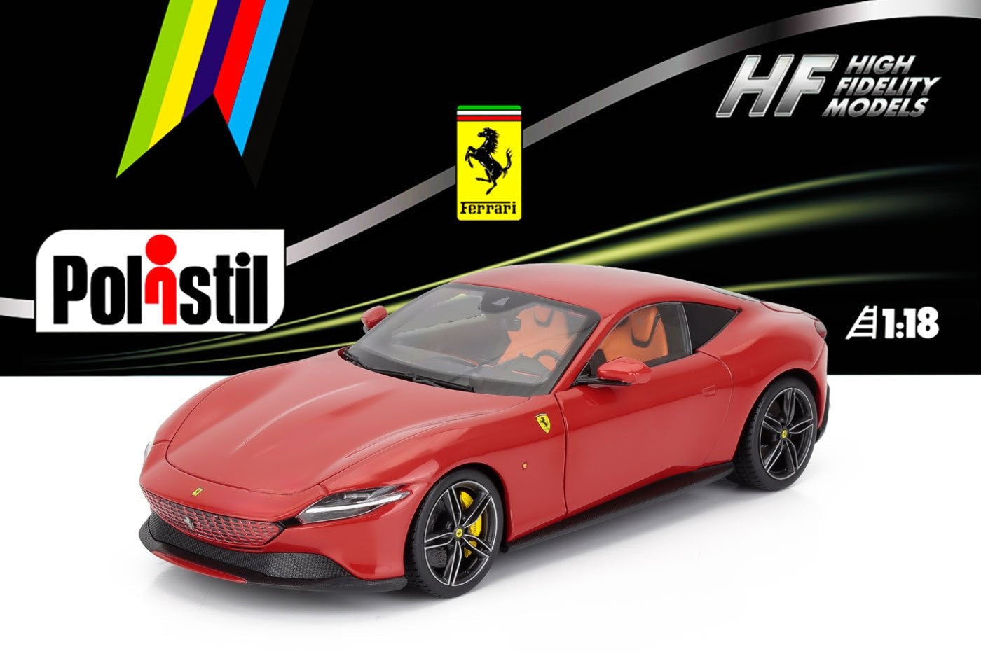 Polistil 2019 Ferrari Roma Rosso Corsa (Ferrari Red) High Fidelity 1:18