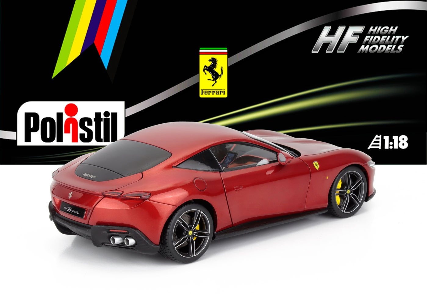 Polistil 2019 Ferrari Roma Rosso Magma (Red Metallic) High Fidelity 1:18