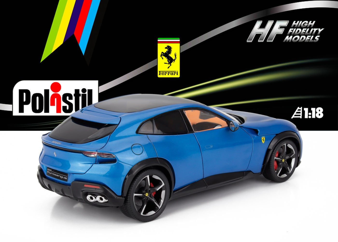 Polistil 2022 Ferrari Purosangue Blu Corsa (Blue Metallic) High Fidelity 1:18