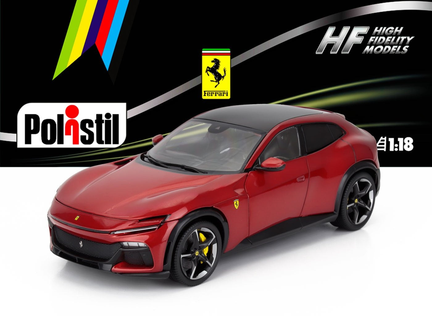 Polistil 2022 Ferrari Purosangue Rossa Magma (Red Metallic) High Fidelity 1:18