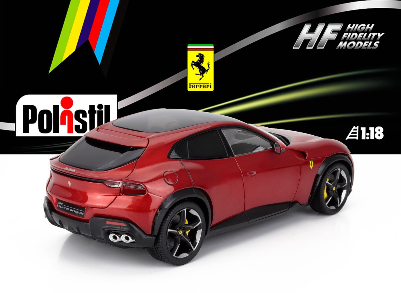 Polistil 2022 Ferrari Purosangue Rossa Magma (Red Metallic) High Fidelity 1:18