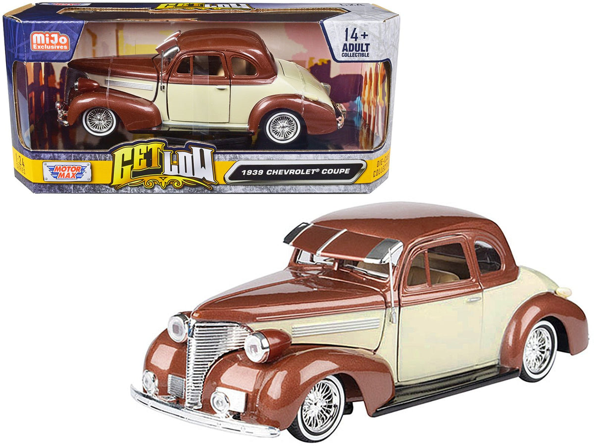 Rapid Vehicles 1939 Chevrolet Coupe Lowrider Beige and Brown Metallic "Get Low" Series 1/24...