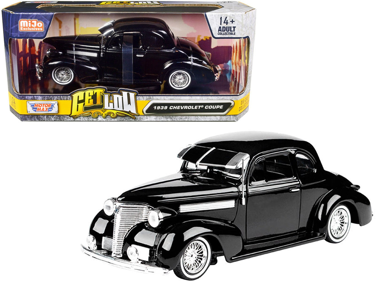 Rapid Vehicles 1939 Chevrolet Coupe Lowrider Black "Get Low" Series 1/24 Diecast Model Car by...