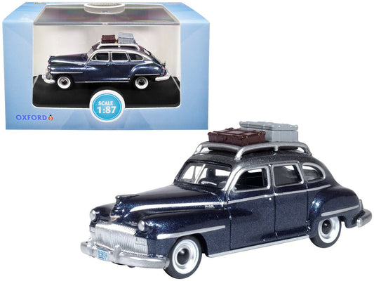 Rapid Vehicles 1946 DeSoto Suburban with Roof Rack and Luggage Butterfly Blue Metallic with...