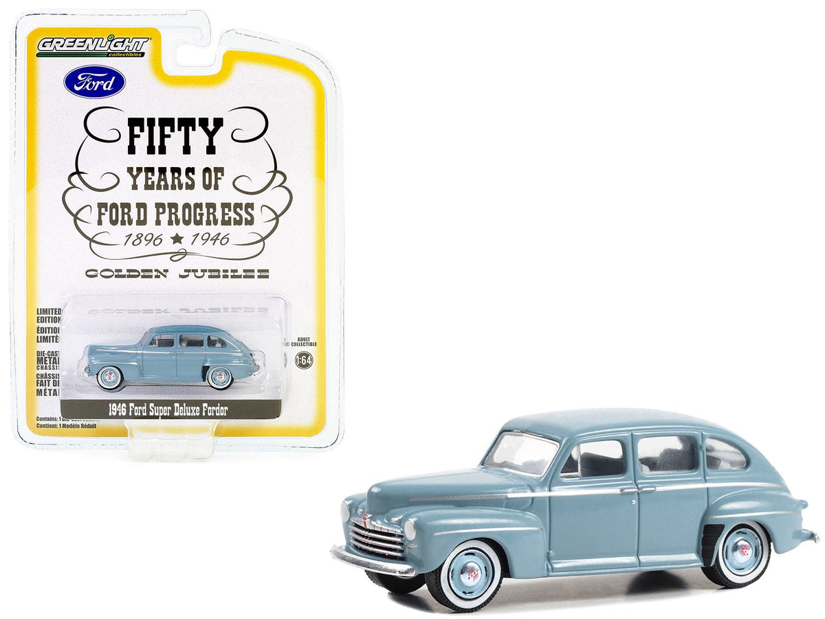 Rapid Vehicles 1946 Ford Super Deluxe Fordor Light Blue "Fifty Years of Ford Progress - Golden...