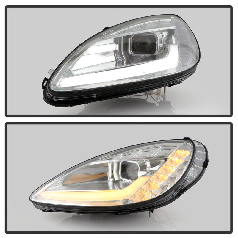 SPYDER 05-13 Chevy Corvette C6 Projector Headlights Seq LED Turn Signal w/SB DRL Parking Light 5087928