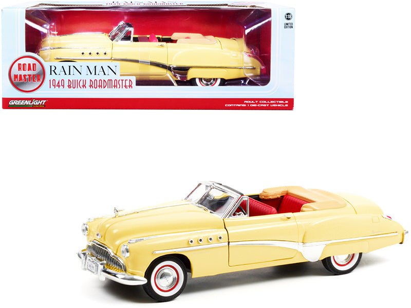 Rapid Vehicles 1949 Buick Roadmaster Convertible (Charlie Babbitt's) Yellow with Red Interior...