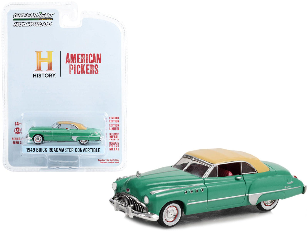 Rapid Vehicles 1949 Buick Roadmaster Convertible Green with Tan Soft Top "American Pickers"...