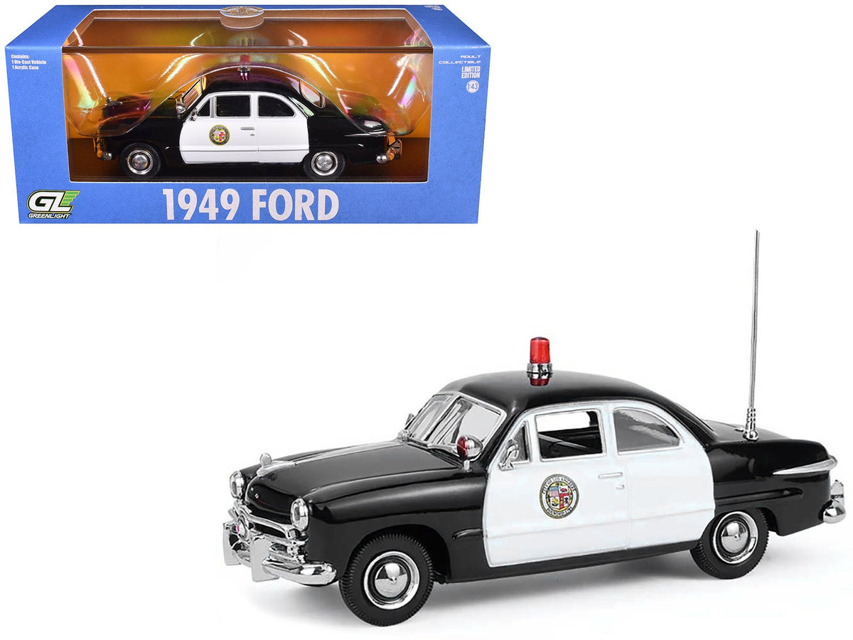 Rapid Vehicles 1949 Ford Custom Police Car "LAPD (Los Angeles Police Department)" Black and White...