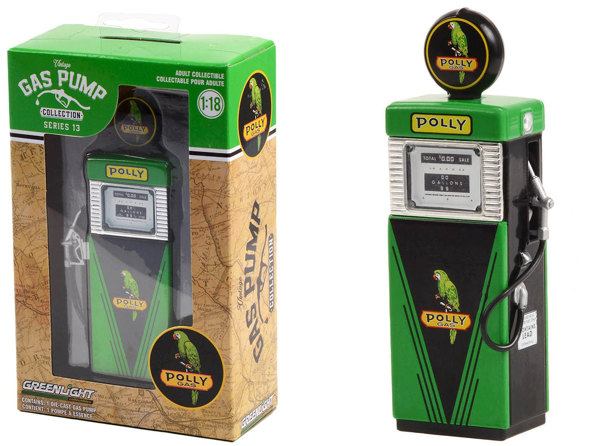 Rapid Vehicles 1951 Wayne 505 Gas Pump "Polly Gas" Green and Black "Vintage Gas Pumps" Series 13...