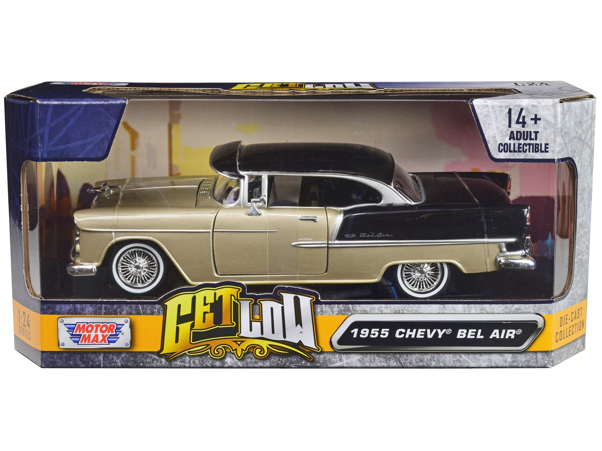 Rapid Vehicles 1955 Chevrolet Bel Air Lowrider Hard Top Beige Metallic and Black "Get Low" Series...