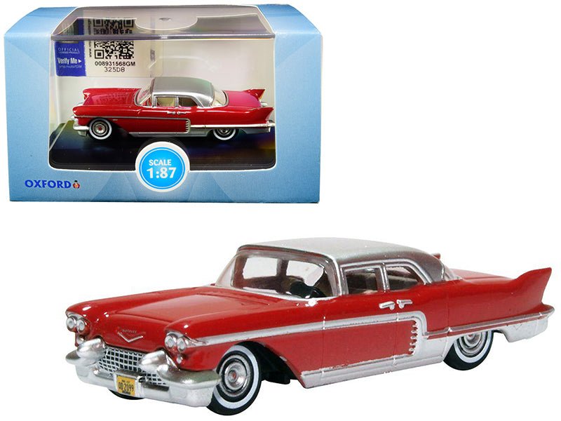 Rapid Vehicles 1957 Cadillac Eldorado Brougham Dakota Red with Silver Metallic Top 1/87 (HO)...