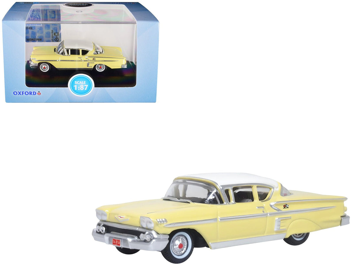 Rapid Vehicles 1958 Chevrolet Impala Sport Colonial Cream with Snowcrest White Top 1/87 (HO)...
