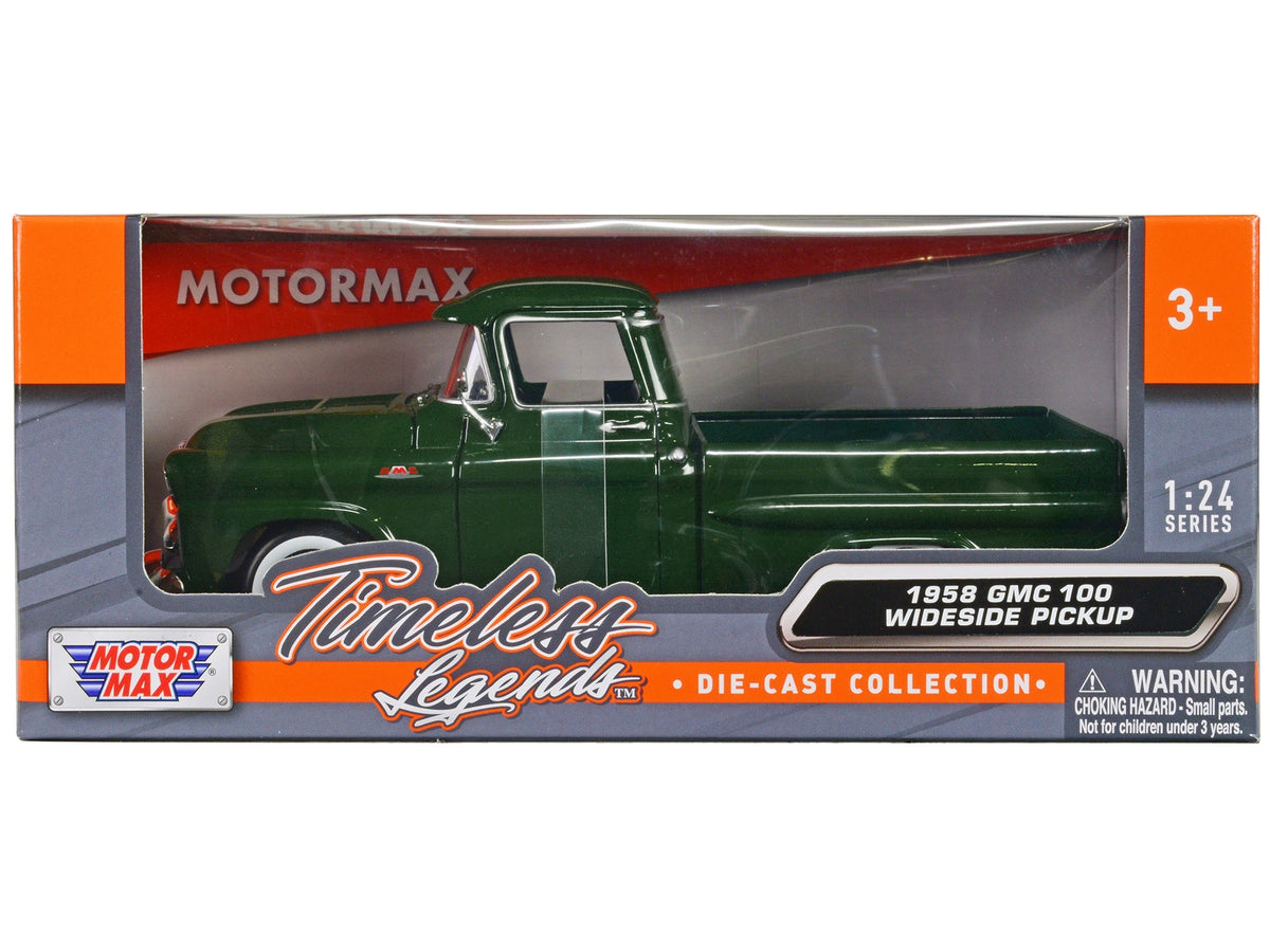 Rapid Vehicles 1958 GMC 100 Wideside Pickup Truck Green "Timeless Legends" Series 1/24 Diecast...
