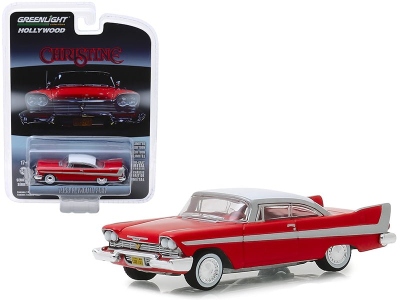 Rapid Vehicles 1958 Plymouth Fury Red with White Top "Christine" (1983) Movie "Hollywood Series"...