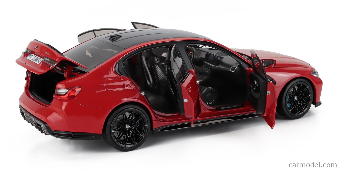 Minichamps 2023 BMW M3 (G80) LCI Toronto Red 1:18 DEALER EDITION