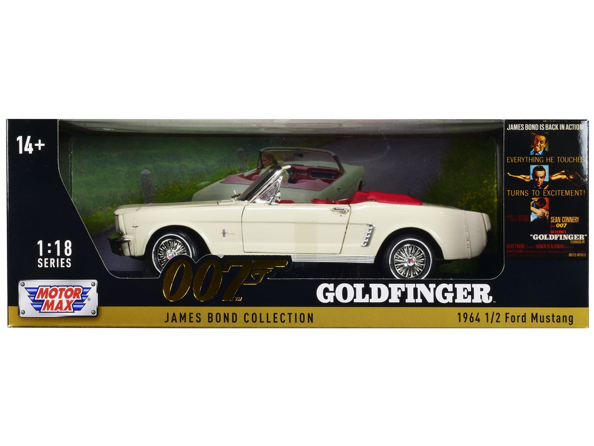Rapid Vehicles 1964 1/2 Ford Mustang Convertible White with Red Interior James Bond 007...