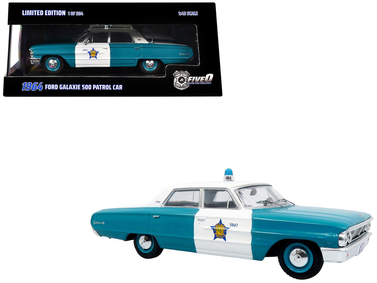 Rapid Vehicles 1964 Ford Galaxie 500 Police Car "Chicago Police Department" Blue and White...